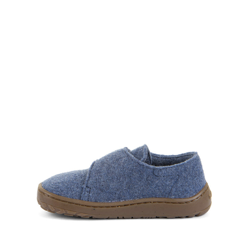 Froddo Kids Barefoot Wooly Slipper - Denim, inner side view.