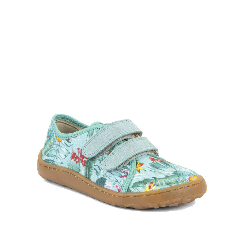 Froddo Barefoot Canvas Shoes - Light Green Flowers