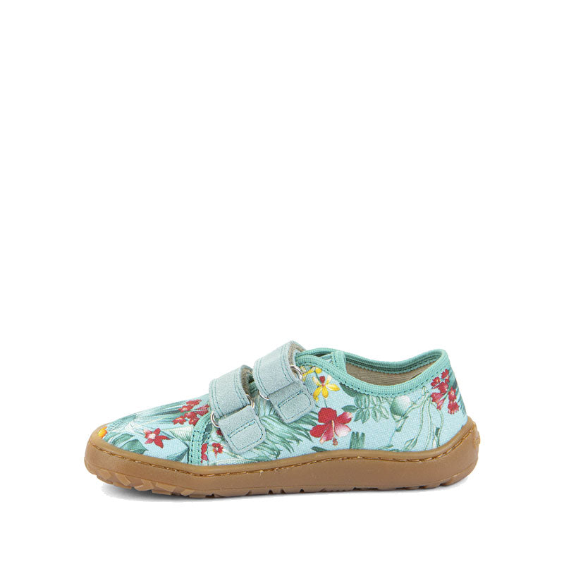 Froddo Barefoot Canvas Shoes - Light Green Flowers