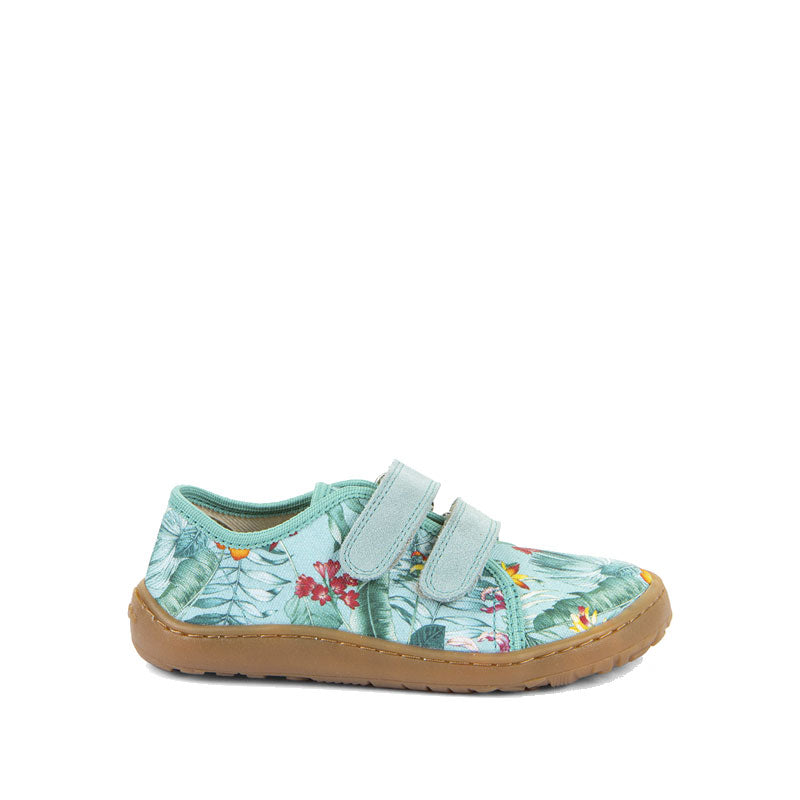 Froddo Barefoot Canvas Shoes - Light Green Flowers