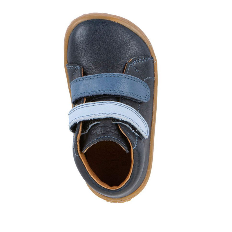Froddo Kids Barefoot First Step Shoe - Blue, top view.