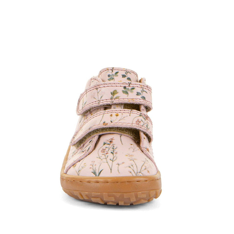 Froddo Kids Barefoot First Step Shoe - Flowers, front view.
