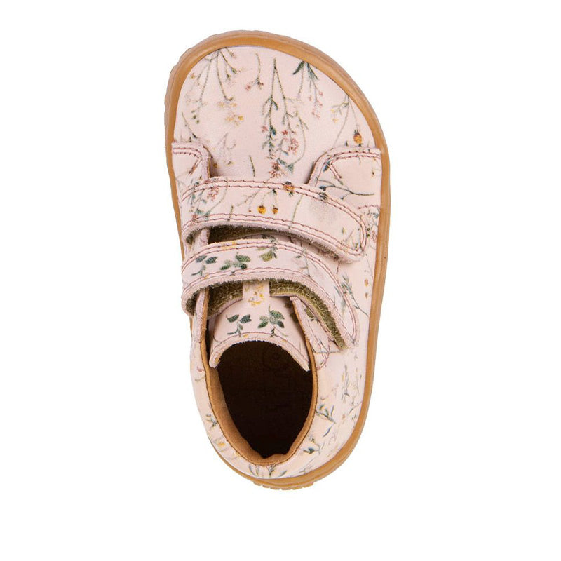 Froddo Kids Barefoot First Step Shoe - Flowers, top view.