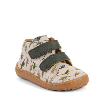 Froddo Kids Barefoot First Step Shoe - Green, angled view showing outer side and front.