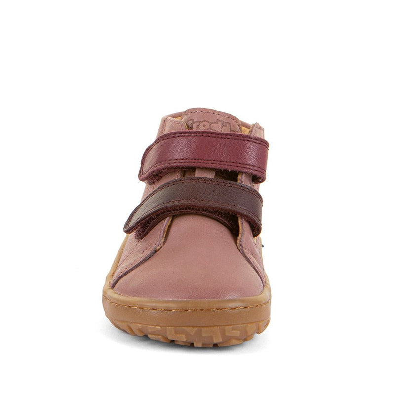 Froddo Kids Barefoot First Step Shoe - Pink+, front view.