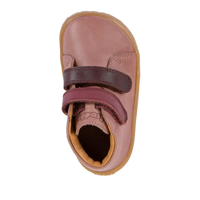Froddo Kids Barefoot First Step Shoe - Pink+, top view.