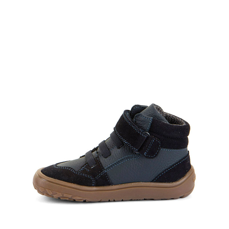 Froddo Kids Barefoot Tex Go Waterproof Boot - Dark Blue, inner side view.