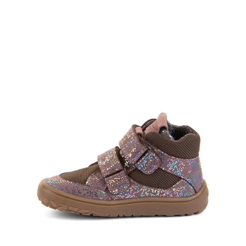Froddo Kids Barefoot Tex Autumn Waterproof Boot - Pink Shine, inner side view.