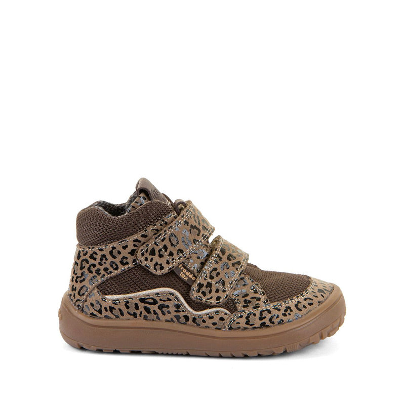 Froddo Kids Barefoot Tex Autumn Waterproof Boot - Beige+, outer side view.