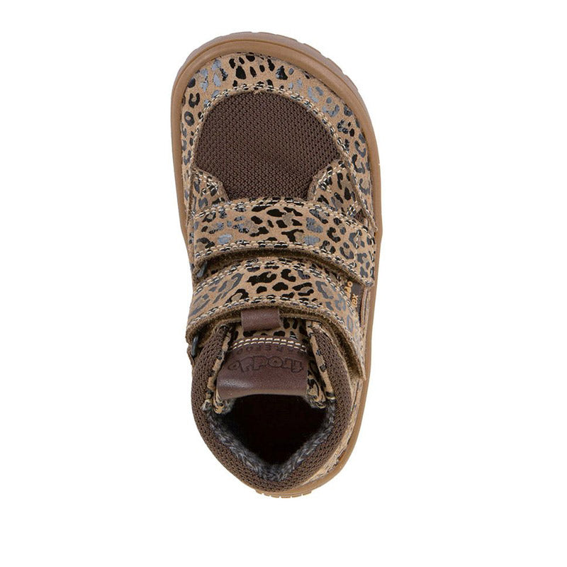 Froddo Kids Barefoot Tex Autumn Waterproof Boot - Beige+, top view.