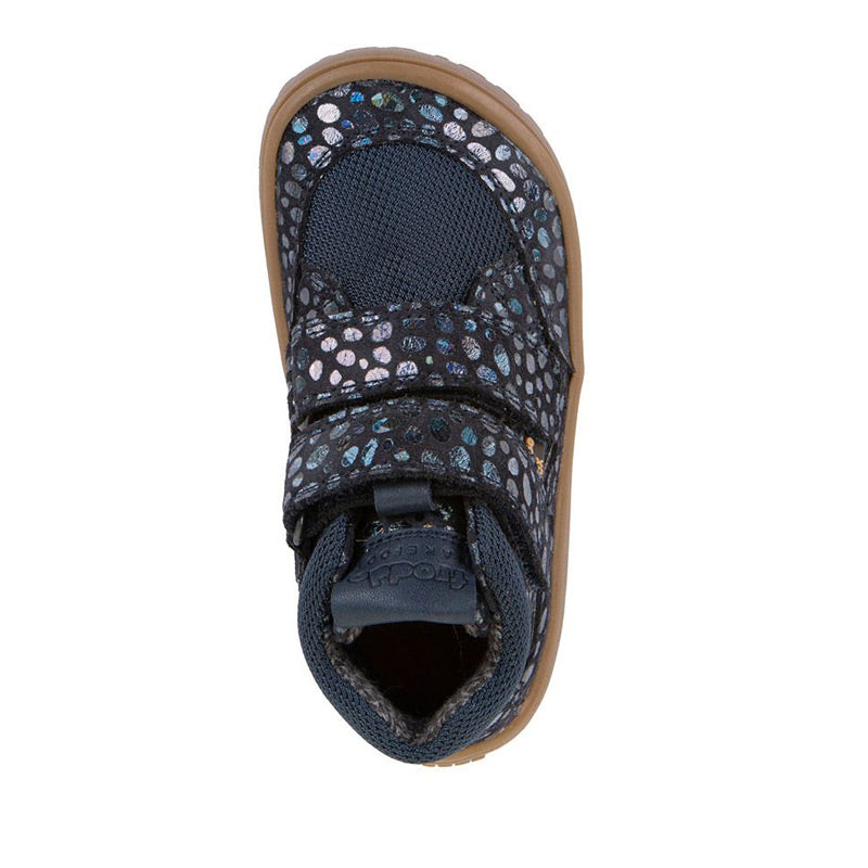 Froddo Kids Barefoot Tex Autumn Waterproof Boot - Blue, top view.
