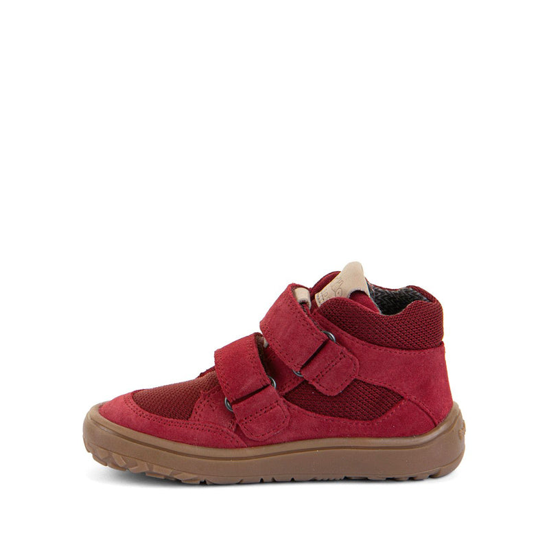 Froddo Kids Barefoot Tex Autumn Waterproof Boot - Red, inner side view.
