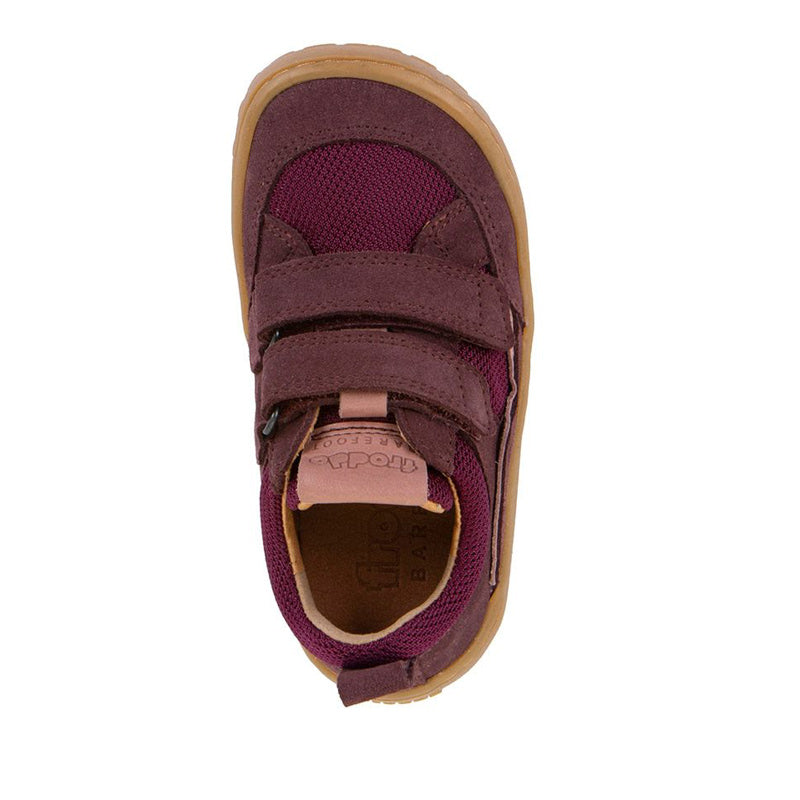 Froddo Kids Barefoot Sports Shoe - Bordeaux, top view.