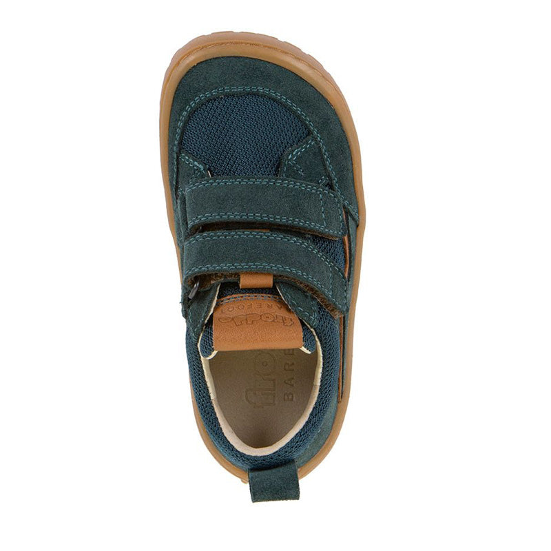 Froddo Kids Barefoot Base Sports Shoe - Petroleum, top view.