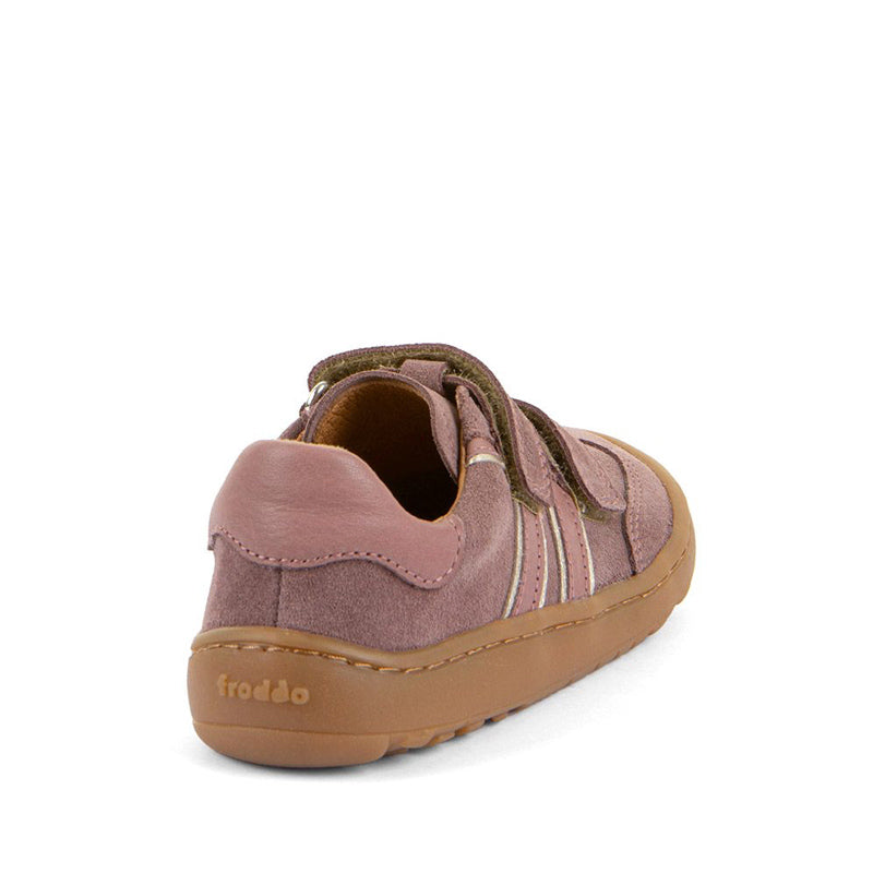 Froddo F-Motion Shoe - Dark Pink, angled view showing outer side and rear.