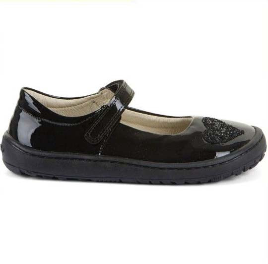 Froddo Kids Barefoot Mary Jane School Shoes - Hearts Patent