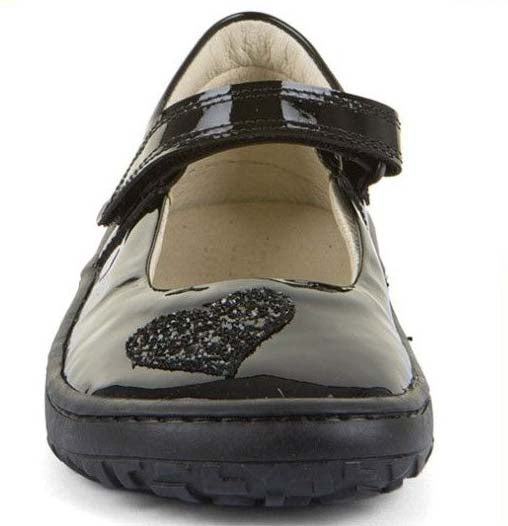 Froddo Kids Barefoot Mary Jane School Shoes - Hearts Patent