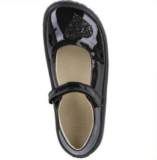 Froddo Kids Barefoot Mary Jane School Shoes - Hearts Patent