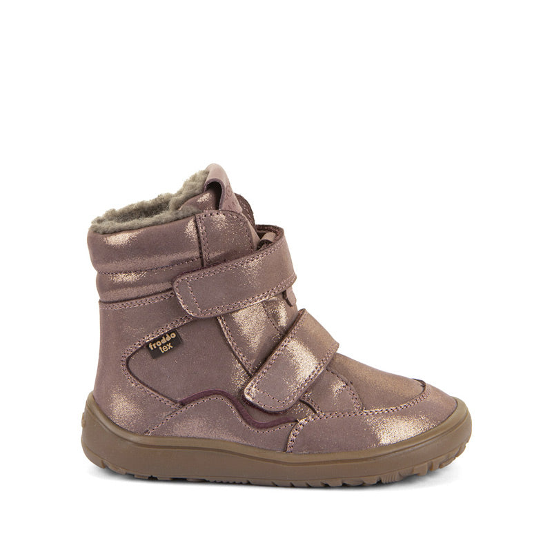 Froddo Kids Barefoot Tex Winter Leather Boots - Pink Gold