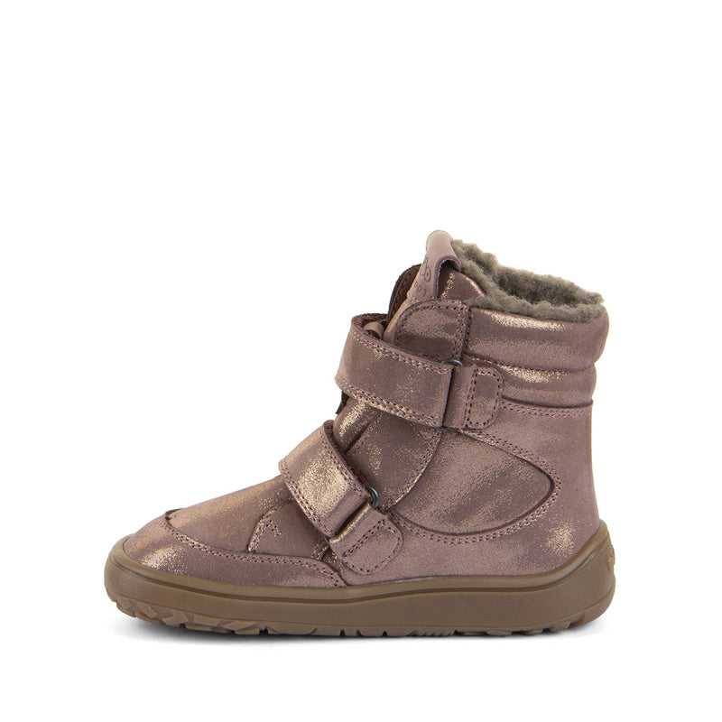Froddo Kids Barefoot Tex Winter Leather Boots - Pink Gold