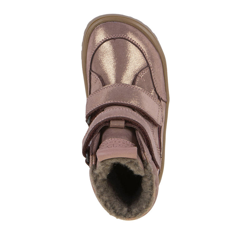 Froddo Kids Barefoot Tex Winter Leather Boots - Pink Gold