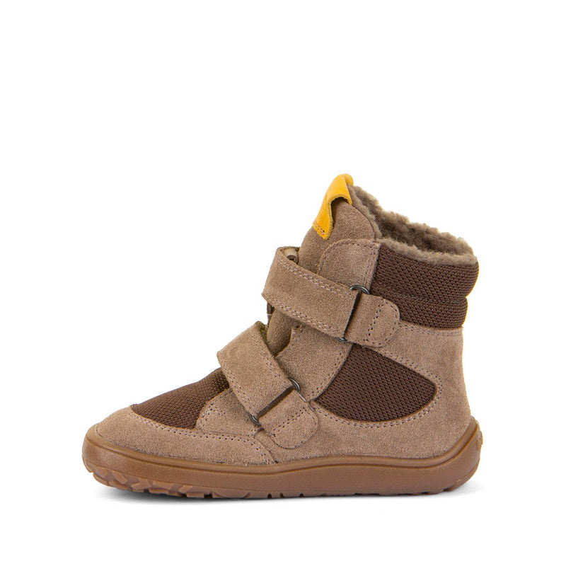 Froddo Kids Barefoot Tex Winter Waterproof Boot - Beige, inner side view.