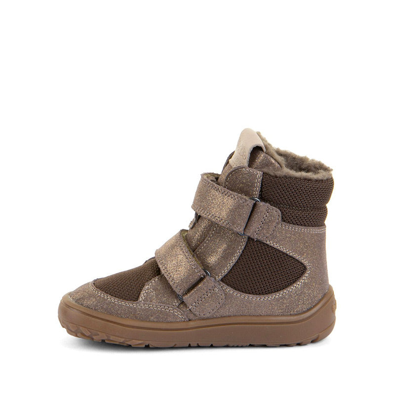 Froddo Kids Barefoot Tex Winter Waterproof Boot - Bronze, inner side view.