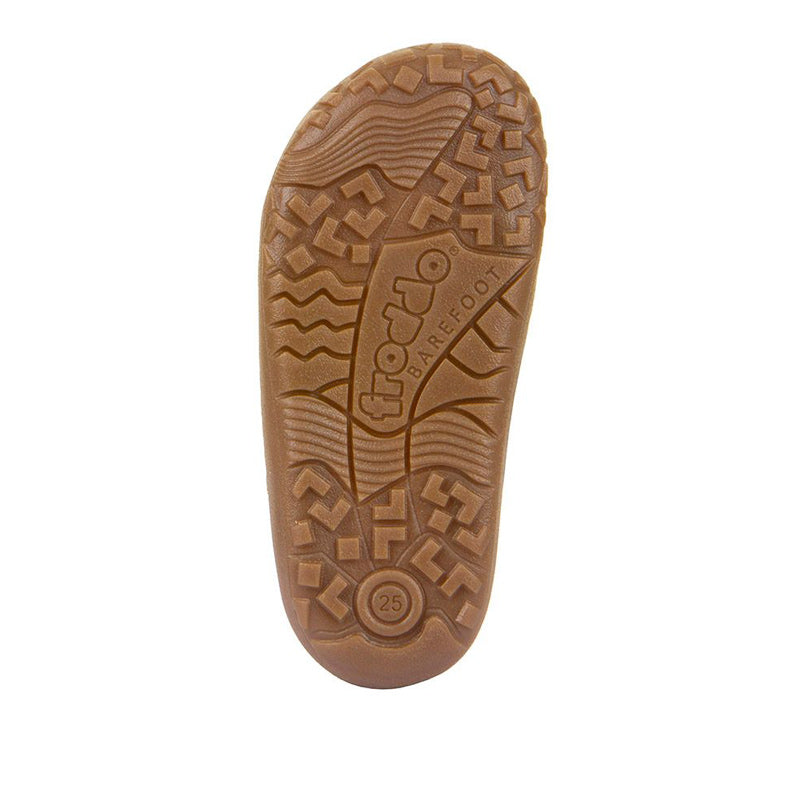Froddo Kids Barefoot Winter Furry Boot - Bronze, sole view.