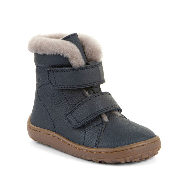 Froddo Kids Barefoot Winter Furry Boots - Dark Blue