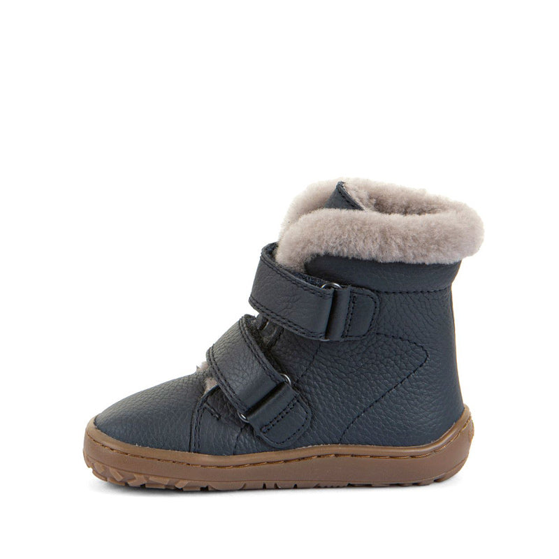 Froddo Kids Barefoot Winter Furry Boots - Dark Blue