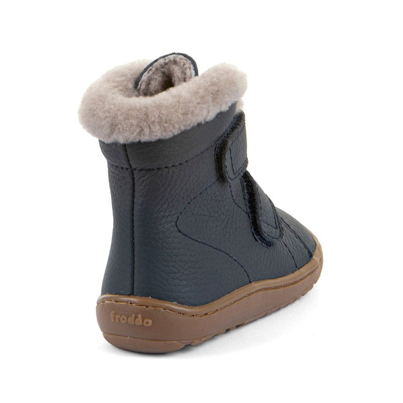 Froddo Kids Barefoot Winter Furry Boots - Dark Blue