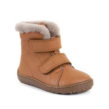 Froddo Kids Barefoot Winter Furry Boots - Cognac