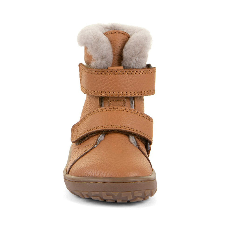 Froddo Kids Barefoot Winter Furry Boots - Cognac