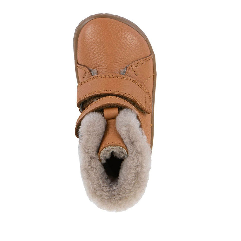 Froddo Kids Barefoot Winter Furry Boots - Cognac