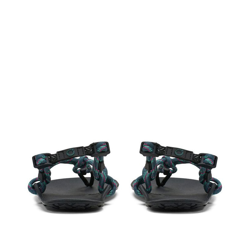 Pair of Xero Women's Huarache Sandal Genesis - Sea Moss, rear view.