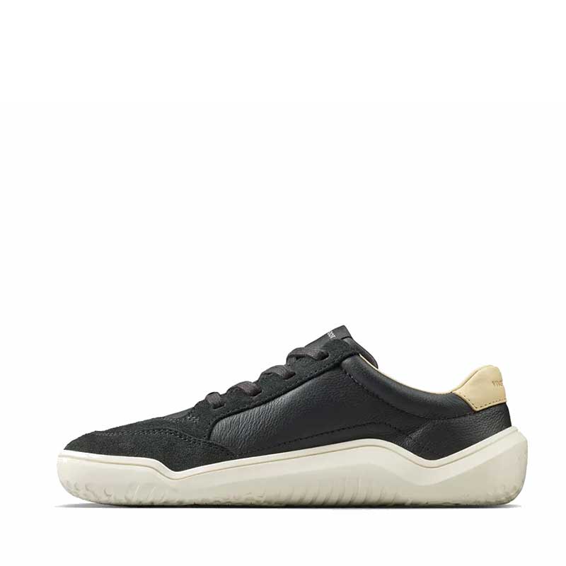 Vivobarefoot Junior Trainer Gobi - Obsidian, inner side view.