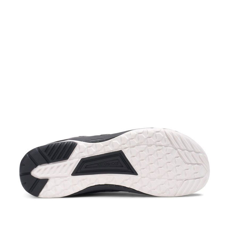 Xero Women's Trainer HFS II - Black and White, sole view.