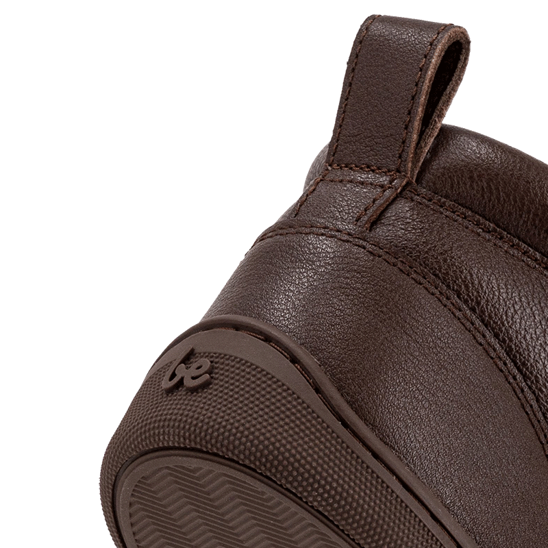 Be Lenka Adults Boot Icono - Chocolate, close up of heel.