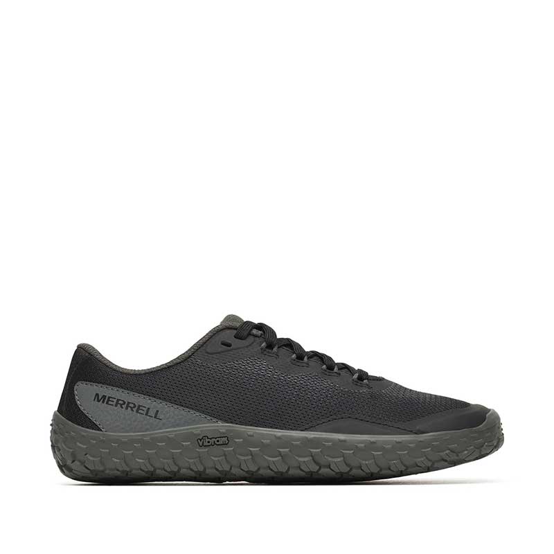 Merrell Women's Vapor Glove 7 Trainer - Black, outer side view.