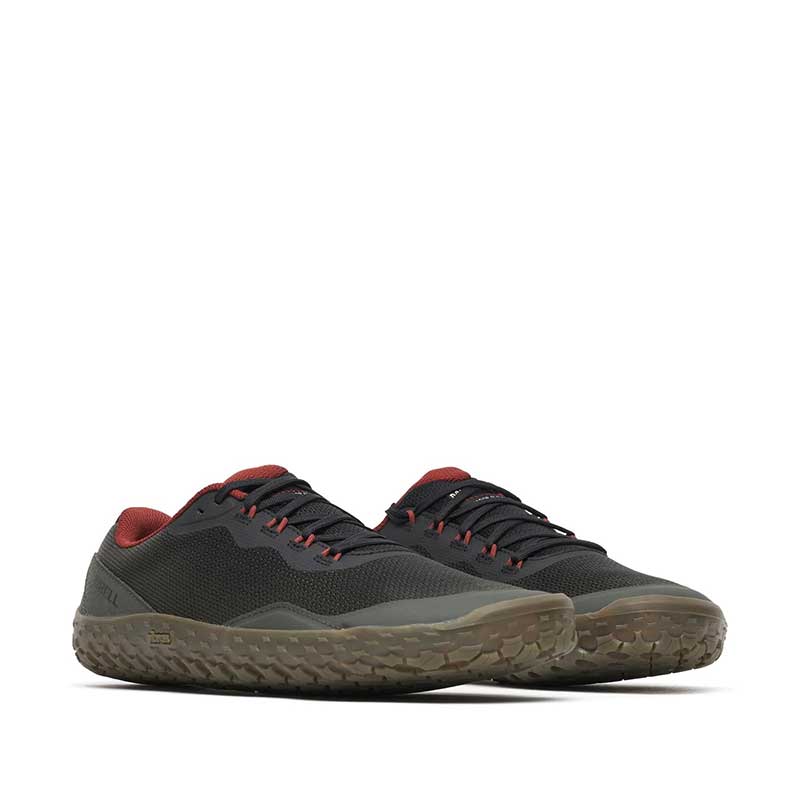 Pair of Merrell Men's Vapor Glove 7 Trainers - Beluga, angled view showing the outer side and front.