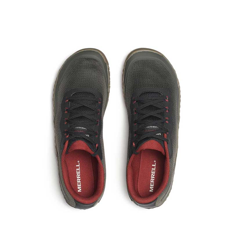Pair of Merrell Men's Vapor Glove 7 Trainers - Beluga, top view.