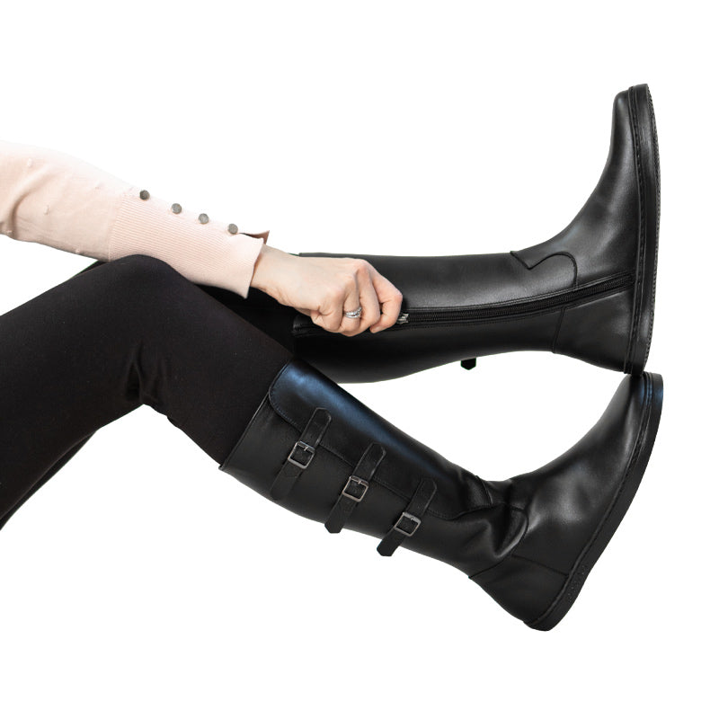 Person wearing Peerko Women's Boots Joana - Black.