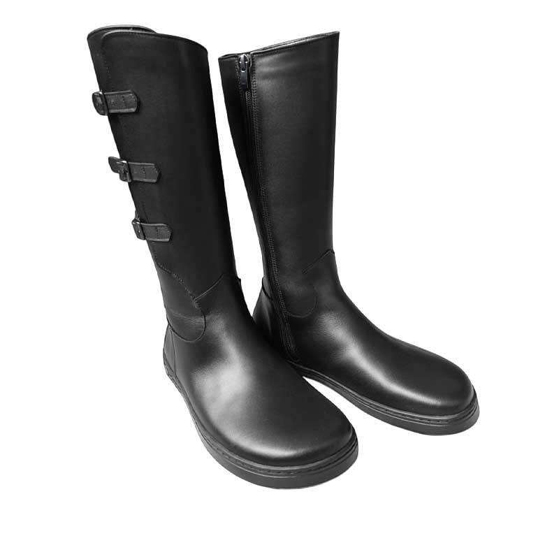Pair of Peerko Women's Boots Joana - Black, angled view showing outer side and front.
