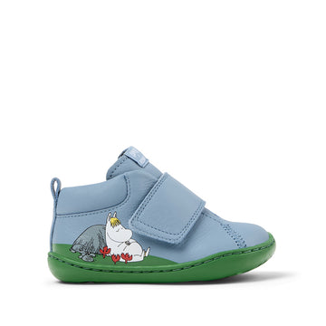 Camper Kids First Walker Peu Leather Ankle Boots - Moomin Blue