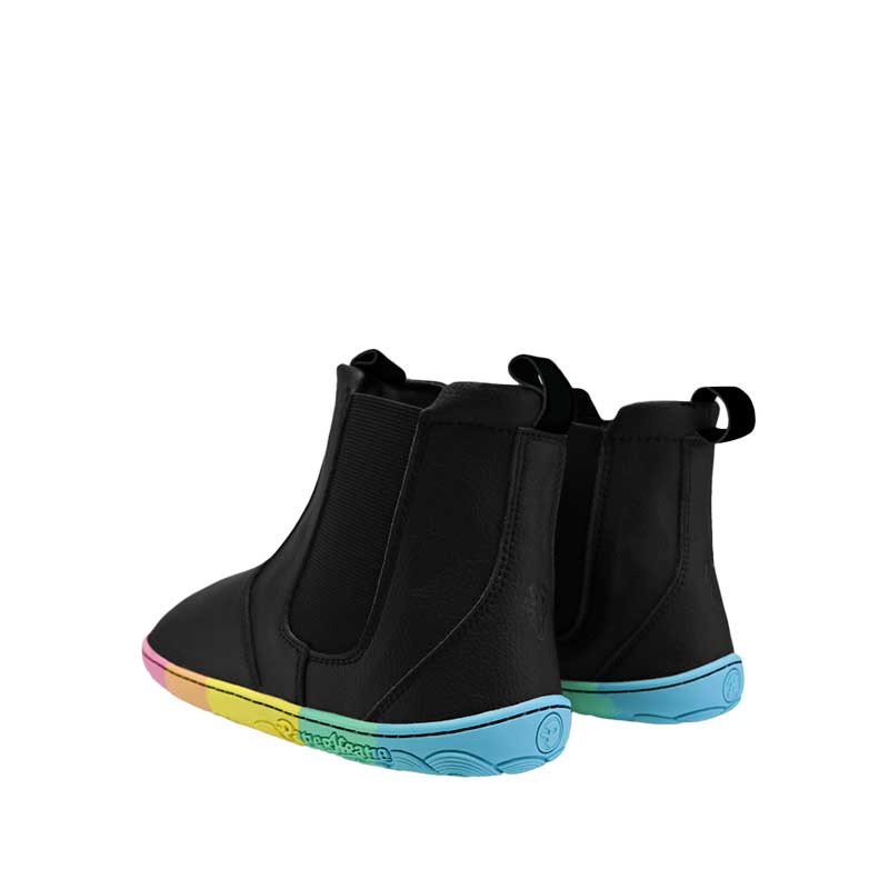 Pair of PaperKrane Kids Chelsea Boots - Kranebow, angled view showing the outer side and rear.