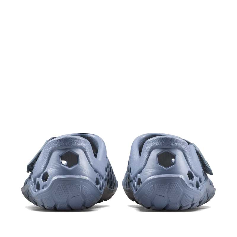 Pair of Vivobarefoot Kids Sandals Ultra II - Flintstone, rear view.