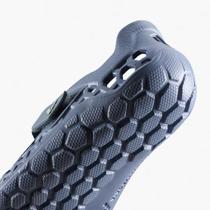Vivobarefoot Kids Sandal Ultra II - Flintstone, angled view showing the sole.