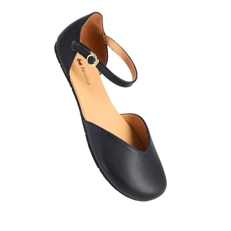 Be Lenka Women's Ballet Shoe Lilea - Black, angled view showing outer side and front.