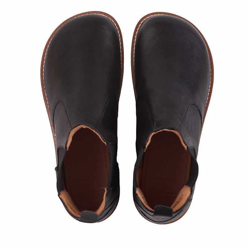 Pair of Tikki Lang.S Women's Chelsea Boots Luna - Nero, top view.