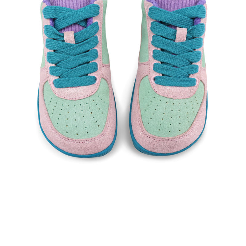 Pair of PaperKrane Kids Low Shoes - Minty, top view.